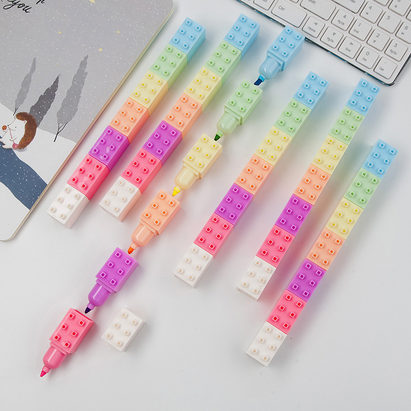 Pastel Highlighter Set Double Ended - 6 Màu Pastel Cơ Thể Khối