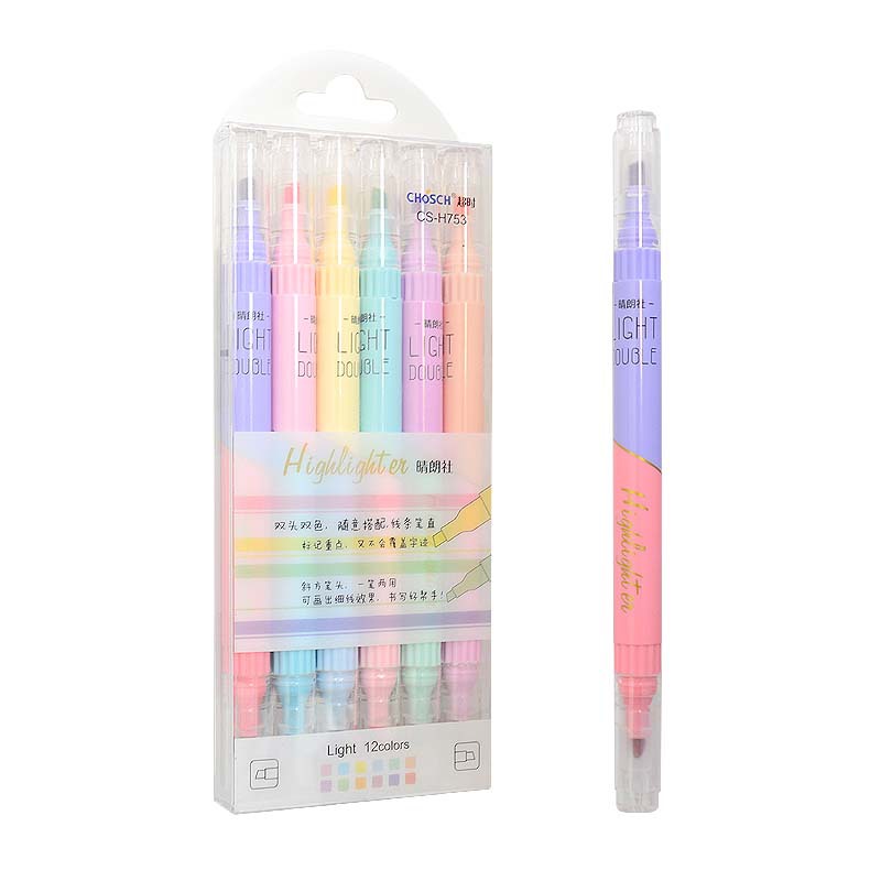 Bộ 6 Đôi Đầu Cao Cấp Bút Kawai - đánh giá và giá Pastel Highlighter Set Double Ended