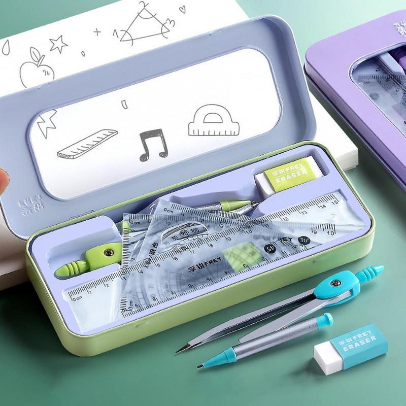 Protractor And Compass Set Mat - đánh giá và giá Math Geometry Set With Compass