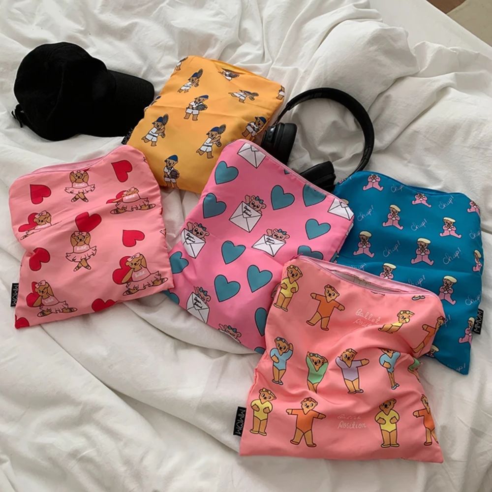 Cute Kawaii Makeup Bag Bear Pa - đánh giá và giá Stationery
