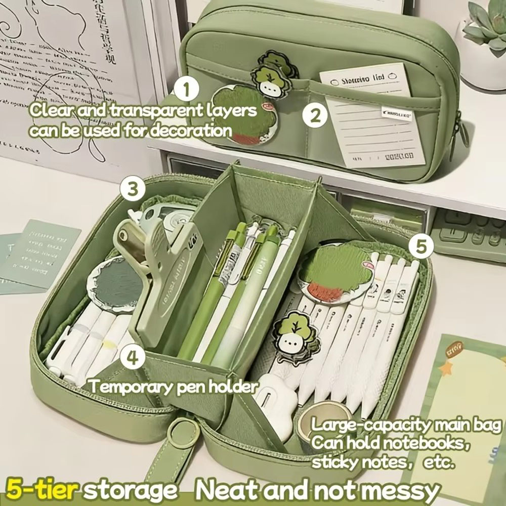 Ins Large Capacity Volcano Pen - đánh giá và giá Aesthetic Large Pencil Case Pouch