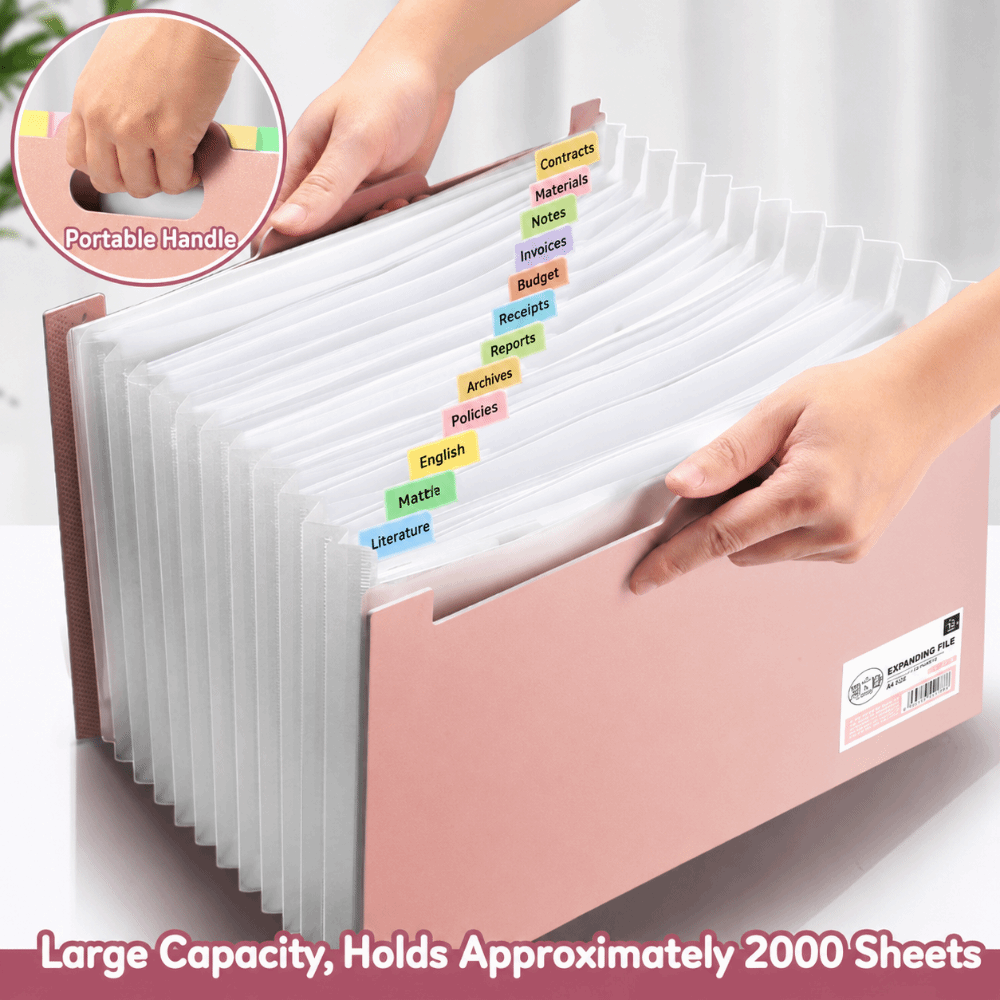 13 Pockets Expanding File Fold - đánh giá và giá Expandable Accordion File Folder 13 Pockets
