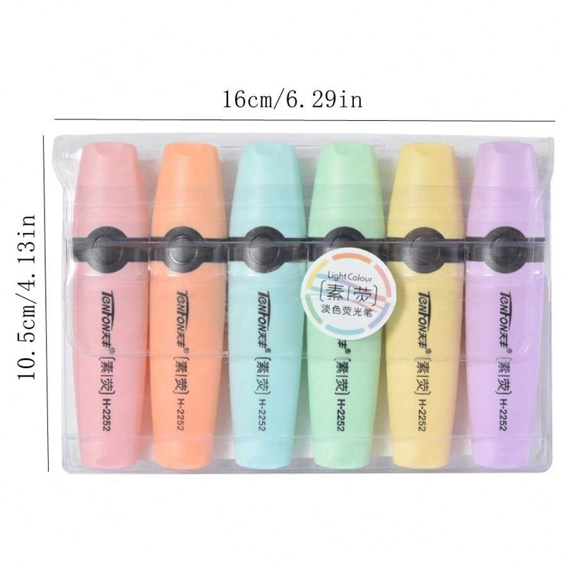 6 Pcs/set Highlighter Pastel C - đánh giá và giá Pastel Highlighter Set Double Ended